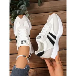 Women's Comfortable Laced Sports Shoes, Lightweight Multifunctional Casual Sneakers, Anti-Slip Rubber Sole, Gift for Friends, Fitness, Running, Hiking, Driving