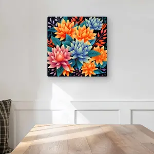 212 MAIN 16x16 in. Aluminium Bouquet Orange Metal Print Wall Artwork - Artistic, Vibrant Home Decor, Abstract Art for Room (Model: MWW C1MP16160CAZB1), Abstract Art Home Decor