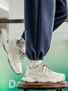 Men's Lightweight Chunky Running Sneakers - Breathable Mesh Upper, Thick Cushioned Sole, Non-Slip Outsole, Shock-Absorbing Midsole - Ideal for Gym, Jogging, Daily Walking & All-Season Wear - Comfortable Retro Dad Shoes