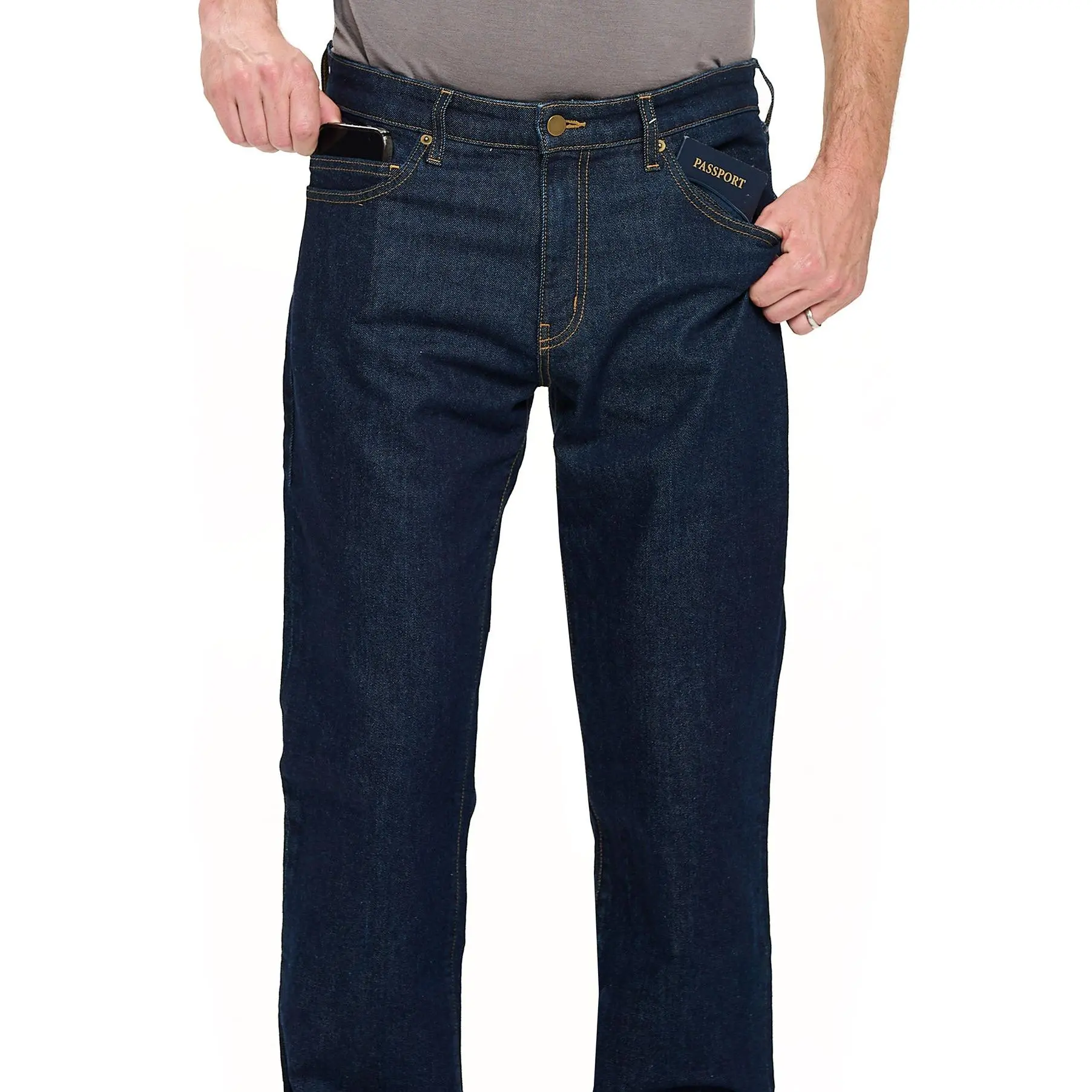 Aviator Men's Relaxed Fit Best Travel Jeans Dark Indigo