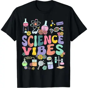 Retro Groovy Science Vibe Scientist Teacher Nerd Geek Gifts T-Shirt