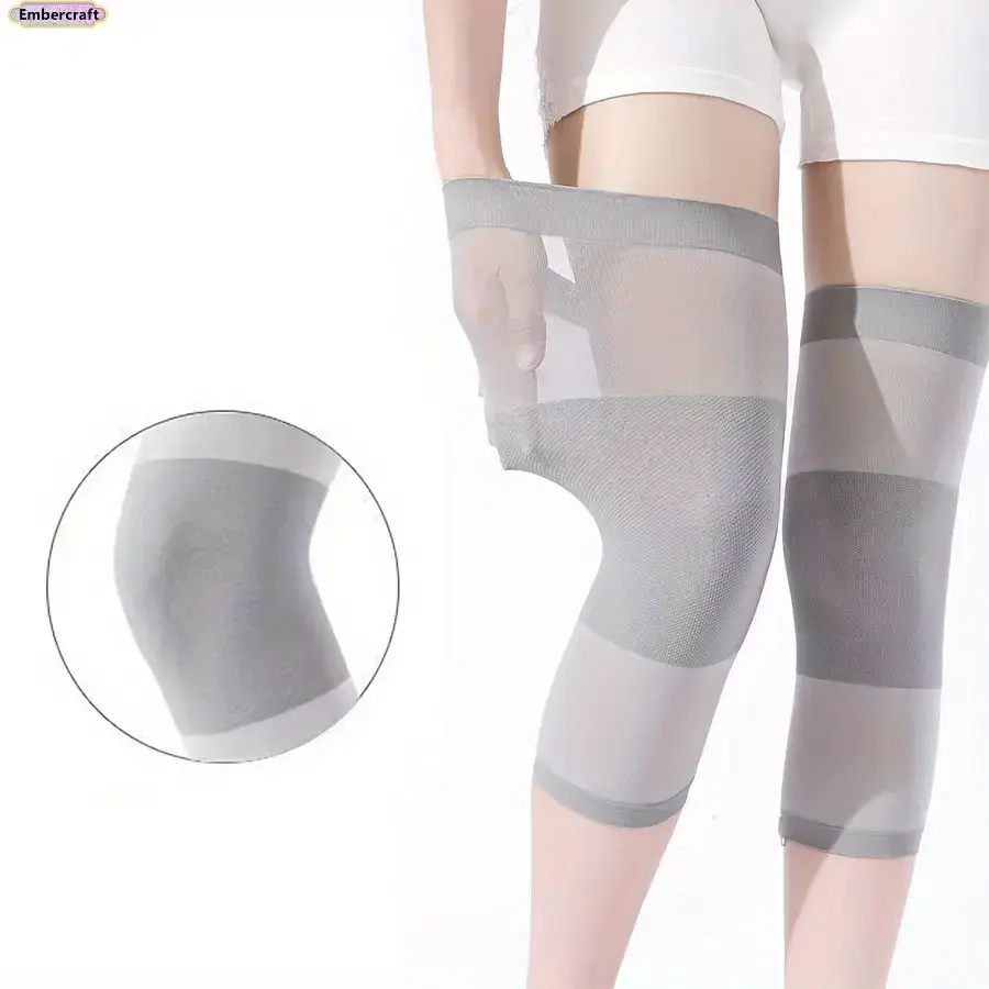 2 Pack Compression Knee Sleeves for Men and Women, Breathable Elastic Knee Support Brace for Running, Workout, Basketball, Fitness and Daily Joint Protection, Lightweight Sports Knee Pads for All Day Comfort