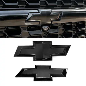 Grille & Tailgate Bowtie Emblems for 2021–2026 Chevrolet Tahoe & Suburban – Chrome/Gloss Black Badge Kit, 2-Pack Exterior Upgrade for SUV, Durable & Stylish