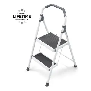 2-Step Steel Lightweight Step Stool Ladder 225 lbs. Load Capacity Type II Duty Rating (8ft. Reach Height)