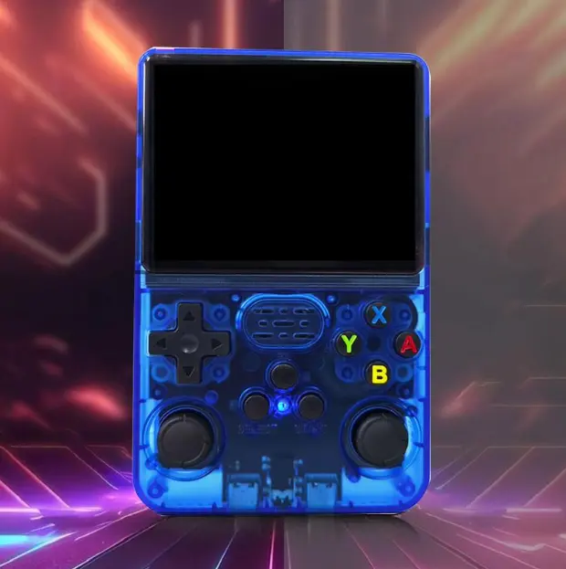 Upgraded 3.0 R36S Retro Handheld Video Game Console with Linux System, 3.5in IPS Screen, 3000mAh Battery, 32G+64G TF Card Pre-installed Games, Protection Feature for Christmas, Holiday Gift Rechargeable Gaming