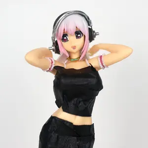 Sexy Woman Desk Ornament with Headphones, Swimsuit Beauty Hand Gesture, Desktop Decoration, PVC Collectible Statue, Choking Hazard Warning, No Ca Prop 65 Label