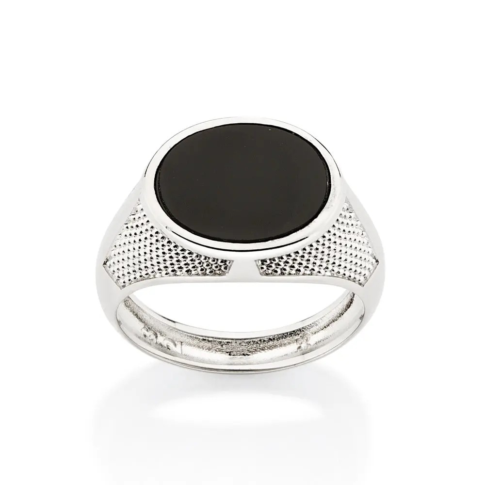 mens PLATINUM ONYX RING