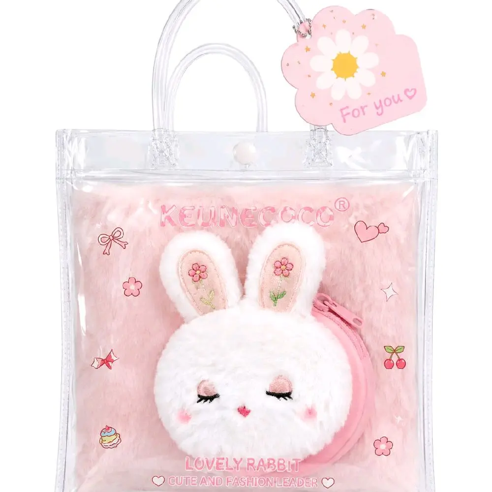 transparent bag with makeup kit included