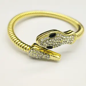 Women's elegant serpentine diamond bracelet,FashionJewelry for Party, Daily ClothingDecor, Trendy All-match & ExquisiteJewelry for Birthday Gift gold-tone design fashion jewelry