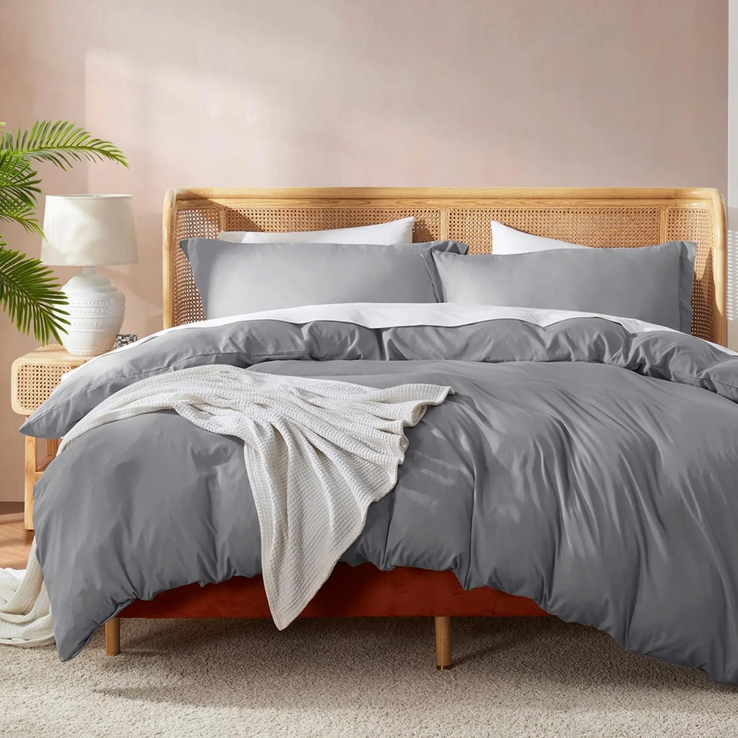Solid Color Duvet Cover Set, 1 Count Soft Comfortable Duvet Cover with Zipper Closure, Bedding Supplies for Home Bedroom Hotel