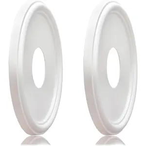 Molded Nylon Ceiling Medallion for Light Fixtures and Ceiling Fans 13"OD x 4"ID x 1-1/8"P (Fits Canopies up to 10-1/4") White