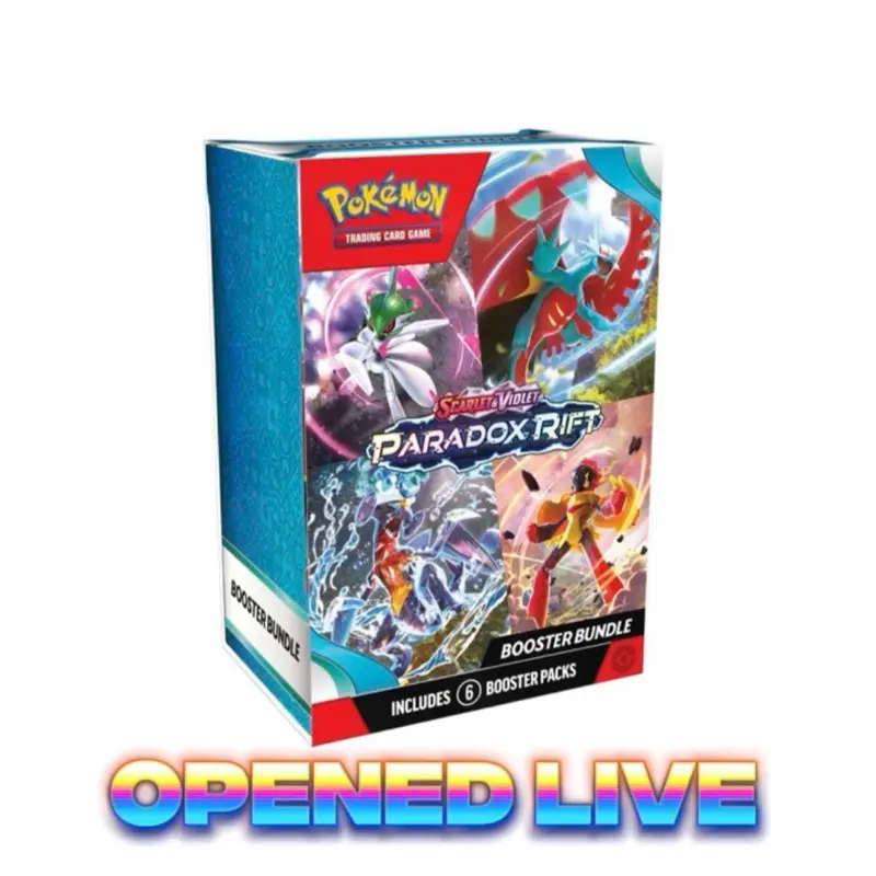 Pokémon TCG: Scarlet & Violet Paradox Rift Booster Bundle - Includes 6 Packs with Future & Ancient Pokémon Ex - Opened Live
