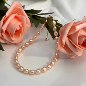 Genuine Pearl Bracelet Freshwater 6-7mm Dragon Ball Pearl Bracelet Adjustable S925 Hardware Casual Daily Wearing