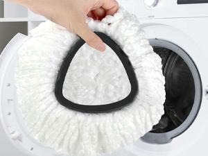 3Pcs Spin Mop Replacement Heads, White Large 360° Easy Wring Spin Mop Head 100% Microfiber Refill, Easy Cleaning Spin Mop Head, Deep Clean, Machine Washable for Easy House Cleaning Floor Mopping