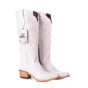 Reyna WR10140 Cotton – Genuine Leather Cowboy Boot for Women | Marie RT Last | Leather Sole