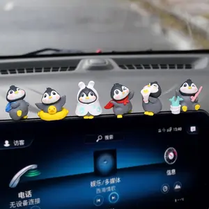Mini  Figurines  Dashboard Accessories, 6 count Cute Penguins Decor     Decorations for Men Women