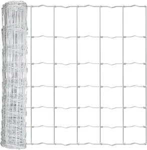 Fencer Wire Cattle Panel, Hog Panel, Farm Fence, Galvanized Welded Wire Fence Roll, 12.5/10 Gauge, Graduated Mesh, Animal Barrier for Cattle, Deer, Goats, Multiple Size Options