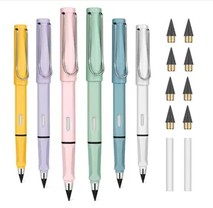 6pcs/Set Infinity Pencil No Ink Unlimited Writing Art Eternal Pencils Sketch School Items Kawaii Pens Back To School Supplies