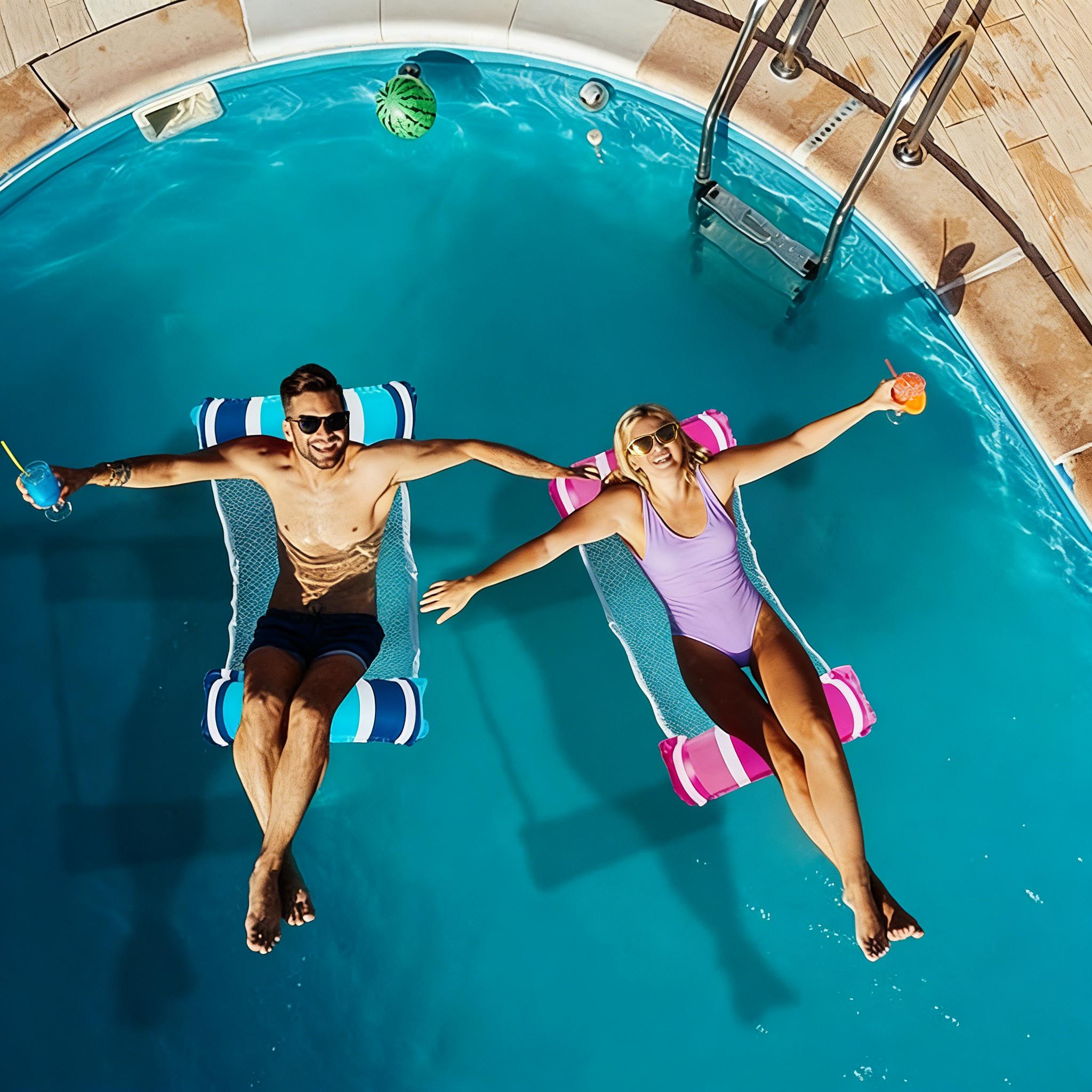 4 Pack Inflatable Pool Float Hammock, 4-in-1 Water Floating Mesh Chair for Adults, Summer Pool Party Lounge Drifter 4 Pack Inflatable Pool Float Hammock, 4-in-1 Water Floating Mesh Chair for Adults, Summer Pool Party Lounge Drifter