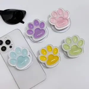 Cute Cartoon Luminous Paw Mobile Phone Grip Finger Ring Bracket Holder Stand