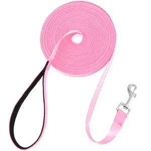 Adjustable dog training leash, soft handle, 6-50ft polyester, suitable for small, medium and large dogs, ideal for obedience training and camping, available in a variety of colors