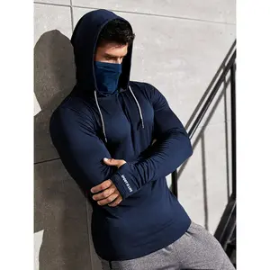 Men's Slim Fit Hooded Pullover - Soft Solid Color Design, Drawstring Details, Breathable Fabric, Gym-Ready, Workout-Approved, Autumn and Winter Essential