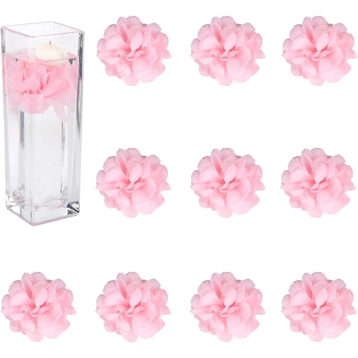 Floating  for Floating Candle Centerpieces, 12 count Faux Flower  for Wedding Centerpieces ()
