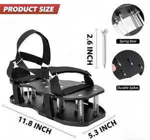 Heavy Duty Lawn Aerator Shoes with Steel Spikes & Spring Base, Self-Cleaning Adjustable Garden Aerator Sandals for Easy Lawn Care Yard Grass Maintenance