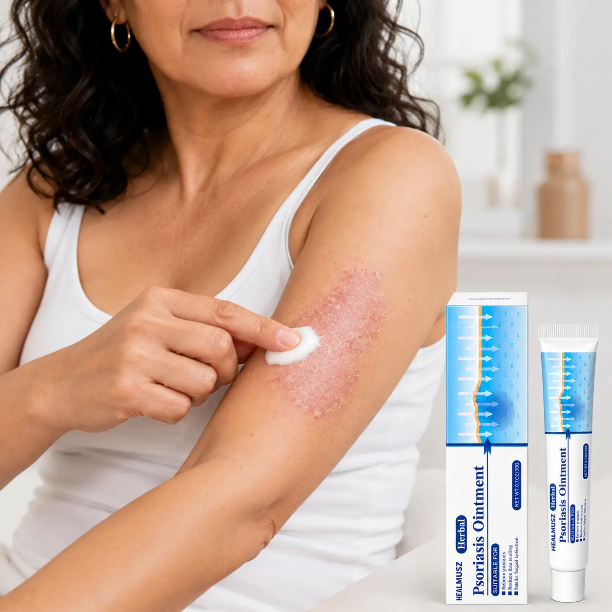 Powerful Antifungal Psoriasis Cream All Natural Formula for Itching Redness Dry Skin Relief Works on Eczema Tinea Jock Itch Scalp Fungus Ringworm Quick Action Deep Hydration