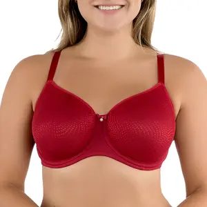 PARFAIT Pearl P60921 Women's Non-Padded Seamless Minimizer with Jacquard Design, Smooth Smooth Cups, 1 Cup Bust Minimization - Comfort, Fabric