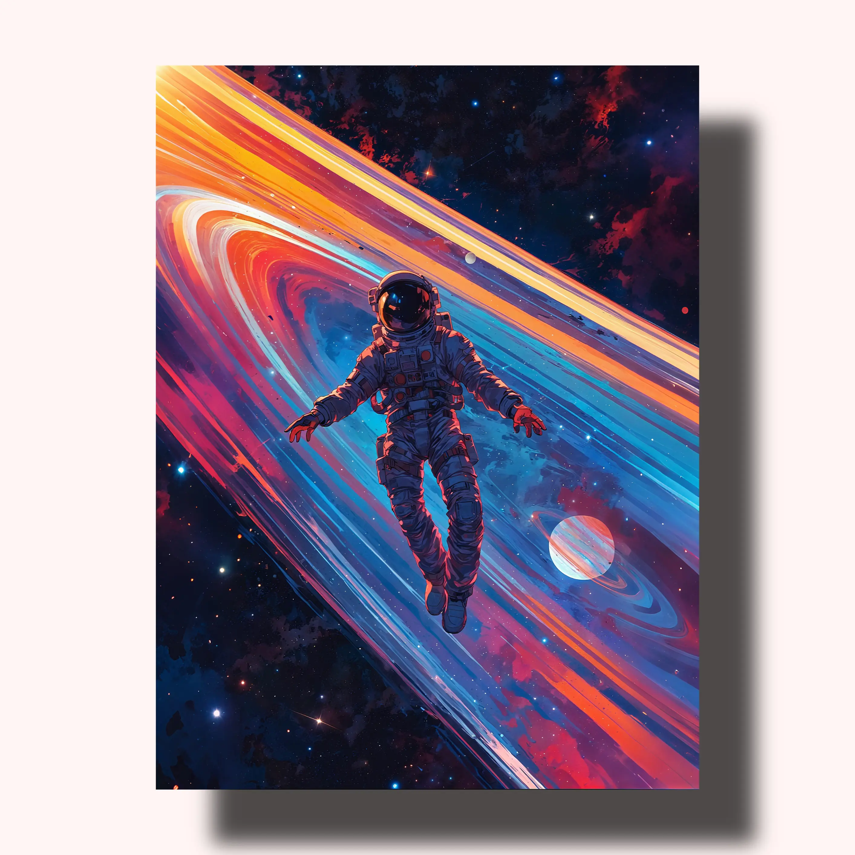 Paint by Numbers Space Astronaut Kit, DIY Painting Supplies for Beginners, Calming Galaxy Canvas, Sci-Fi Home Decor, Adventurous DIY Gift for Kids Room
