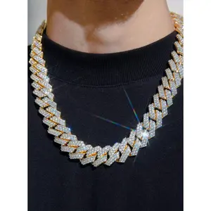 20" DIAMOND CUBAN LINK CHAIN - GOLD
