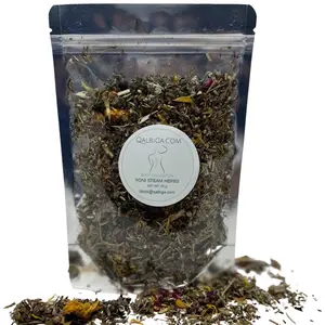 QALBIGA Yoni Steam Herbs - Natural Herbal Blend for Internal & External Care - US Product with Lid - 10g - Healthy Skin Support.