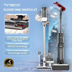 TINECO FLOOR ONE SWITCH S7 Smart Multi-Function Cleaner, Suitable for Whole-house Cleaning, Self-Cleaning, Extended Battery Lifespan, ZeroTangle Brush, Dual-Edge Cleaning, Safe for Children and Pets