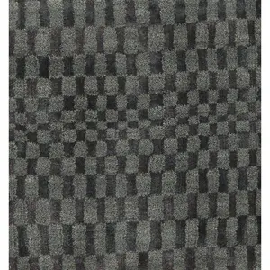 Canvello Modern Collection Hand-Loomed Silk & Wool Area Rug- 1'2" X 1'2"