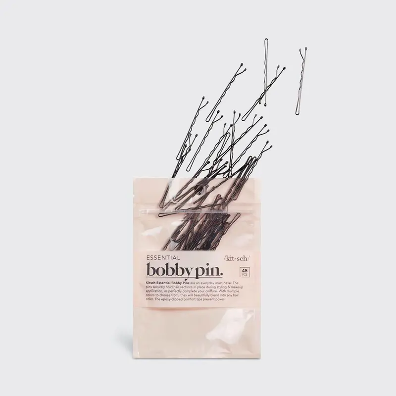 Kitsch Black Bobby Pins 45pc Set