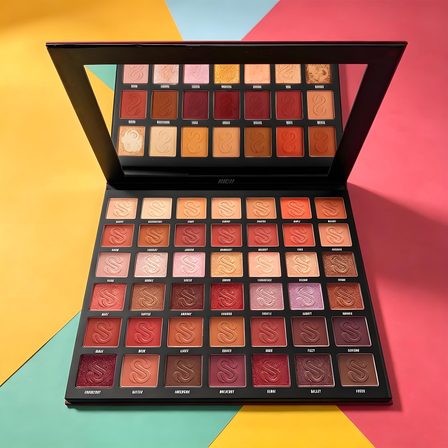 42-Shade Maple Deep Red Eyeshadow Palette Matte & Shimmer Mix Waterproof, Sweat-Proof & Long-Lasting Perfect for All Skin Tones｜Ideal Gift for Valentine’s Day, Mother’s Day & Christmas