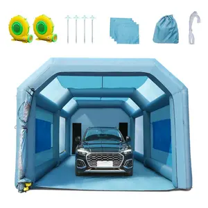 VEVOR Inflatable Paint Booth, 33x20x13ft Inflatable Spray Booth, High Powerful 950W+1100W Blowers Spray Booth Tent, Car Paint Tent Air Filter System for Car Parking Tent Workstation Motorcycle GarageVEVOR Super Brand Day