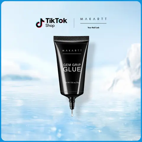 Makartt No Wipe Nail Adhesive Gel - 15-30g Super Strong Gem Glue, Odorless, Eco-Friendly, Vegan, Cruelty-Free, LED Cure for DIY Nail Art, Long-Lasting, Broad Compatibility, Professional Users