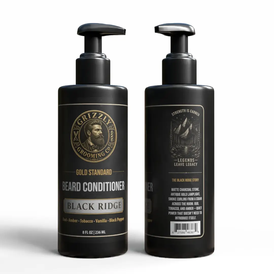 Grizzly Grooming Co. Beard Conditioner for Men – Moisturizing & Softening Beard Care – Hydrates Dry, Coarse Beards & Helps Reduce Tangles