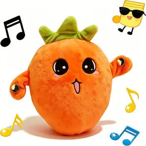 Baby Musical Sensory Toy,nteractive Musical Plush Toy with Sounds，Sensory Activity Learning Educational Kid Toy,Fun Christmas and Birthday Gifts Suitable for Multiplayer interaction (Orange Radish)