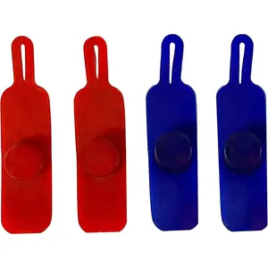 R4 Chicken Supplies Spur &  Protect Red Blue 2 Pair, Chicken Mitt Safety Poultry Hen Botas para GALLOS BREEDING,  Rubber