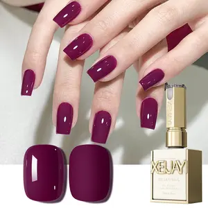 1PC 15ML M160 Wine Red Gel Nail Polish High Saturation Magenta Long-Lasting Shiny Finish LED Cured DIY Nail Art Salon Quality Design Alcohol-Free Formula Easy Application Nail Gel, Gel Polish for Manicure