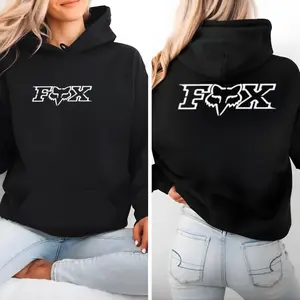 Fox Racing Hooded Sweatshirt for Outdoor Lovers, Warm Breathable Cotton Blend, Loose Fit for Fall & Winter Casual Wear