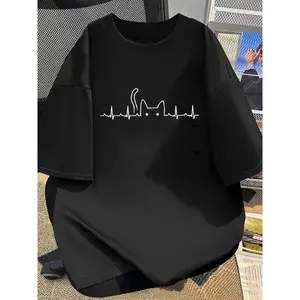 Solid Color Korean Style Minimalist Design T-shirt For Men Women Unisex Casual Breathable Fabric Soft Day Womenswear Top Thick Summer Tshirt Streetwear - Cotton