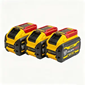 DCB612 12.0Ah FLEXVOLT Lithium Ion Battery For DEWALT 20V/60V MAX Cordless Power Tools, Anti-Drop Rugged Housing Low Temperature Resistant, Built-In LED Power Indicator Smart BMS Protection Safe Rechargeable Battery Pack