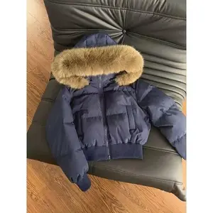 White Faux Fur Hooded Short Parkas Women's American Style Elegant Solid Jacket Spicy Girl Trend Warm Korean Fashion Coat Chic