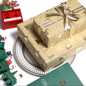 Festive Christmas Gift Wrap Set, 6pcs Elk & Snowflake Designs, Paper Material, Ideal for Holiday Presents & Party Decorations