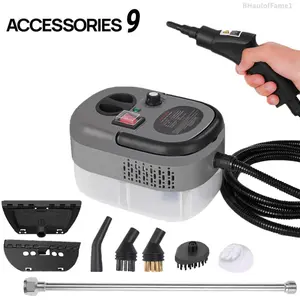 Handheld Pressurized Steam Cleaner, 2500W Portable High-Pressure Cleaner, with 9 Attachments and 6 Adjustable Speeds, Suitable for Home, Floors, Kitchens, Windows, Bathrooms, and CarsBHaulofFame1