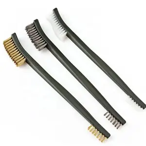 3-Piece Dual-Head Brush Set, Nylon Tube Brushes, Rust Removal Steel Wire Brushes, Polishing Tools, Industrial Cleaning Brushes